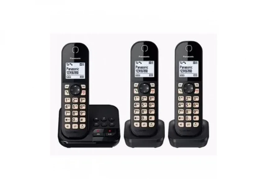 Bežicni telefon Panasonic KX-TGC463GB sa tri slušalice ...
