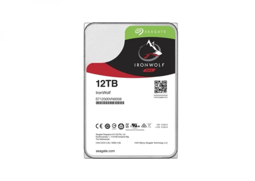 Hard disk 12TB Seagate IronWolf ST12000VN0008