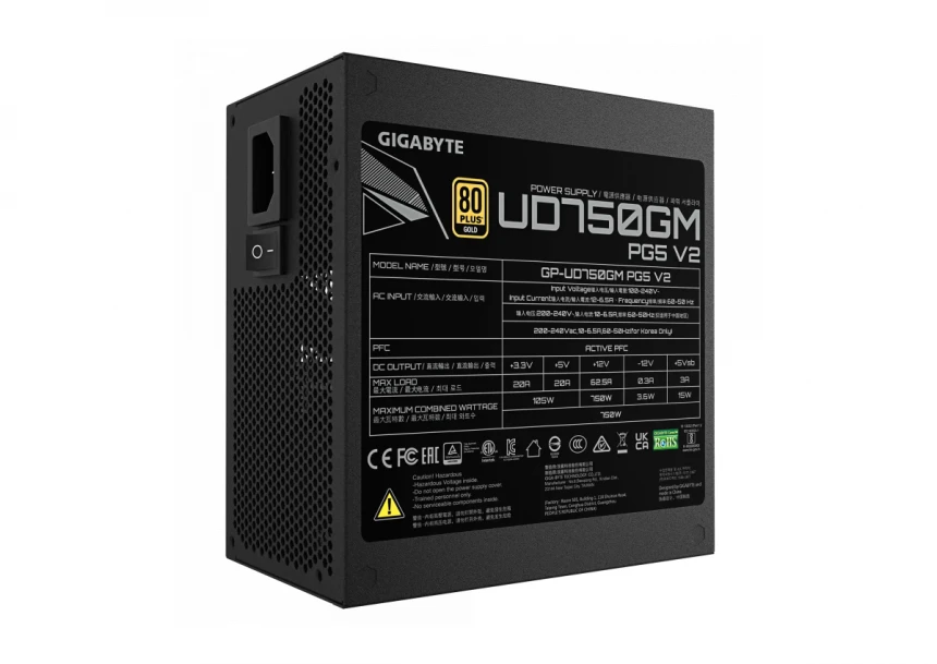 Napajanje 750W Gigabyte GP-UD750GM PG5 V2 Gold- modularno