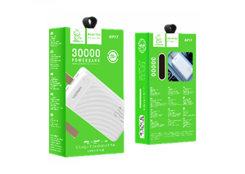 Power bank Denmen DP17 30000Mah 1xType C/2xUSB-A/1xMicro USB