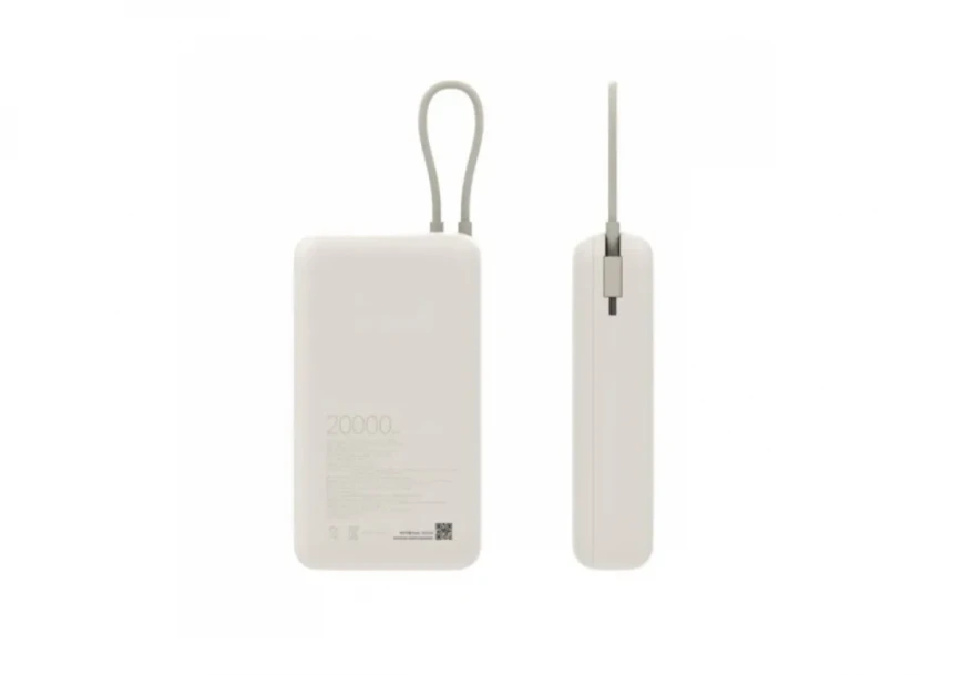 Power bank Xiaomi 20000mAh 33W integrisan kabl