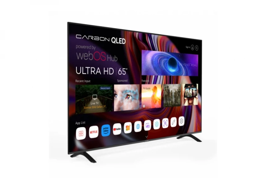SMART QLED TV 65 Carbon 65QLED4KSW 3840x2160/4K/DVB-T2/Bluetooth/WiFi/Magic Remote/Frameless/webOS