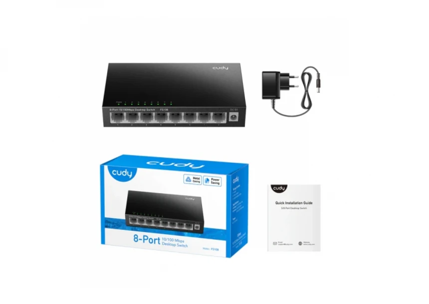 Svič 10/100 8-port Cudy FS108/ Metalno kučište