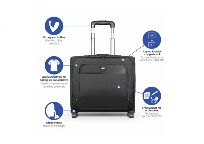 Torba za Laptop 15.6 Port Designs Hanoi II Trolley CL/crna